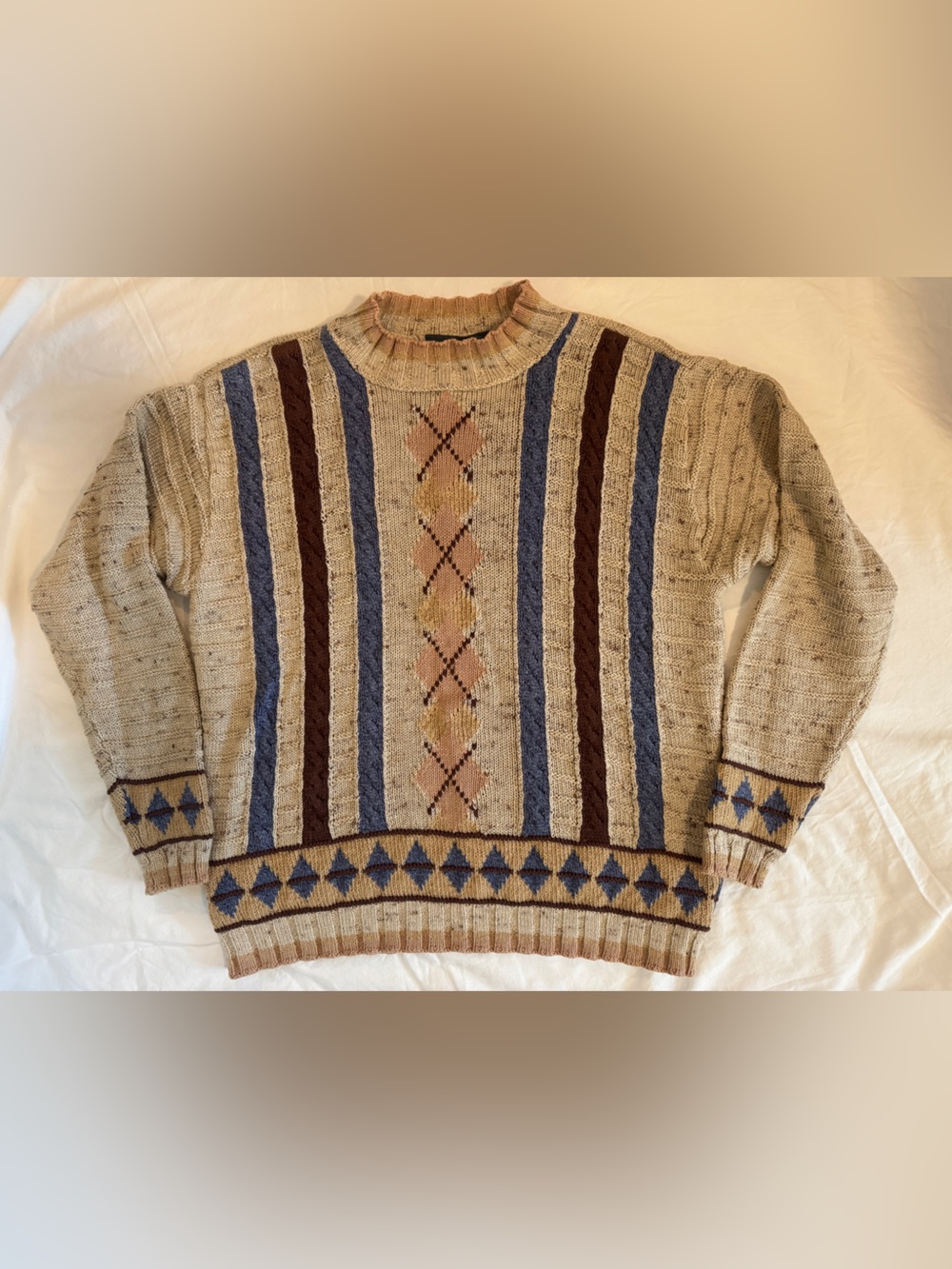Vtg 90s Lizwear Cableknit grandma sweater